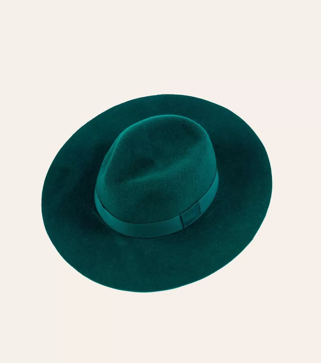 Discount Chapeau cloche feutre vert bouteille Femme Accessoires Mode