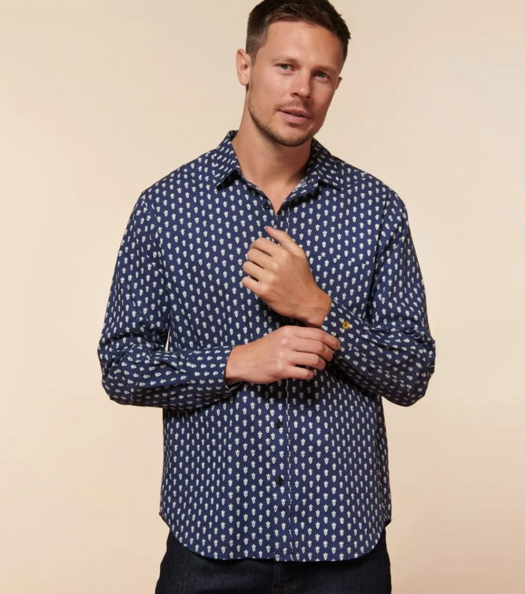 Best Chemise REGULAR La Mouche bleu et blanc Homme Chemises