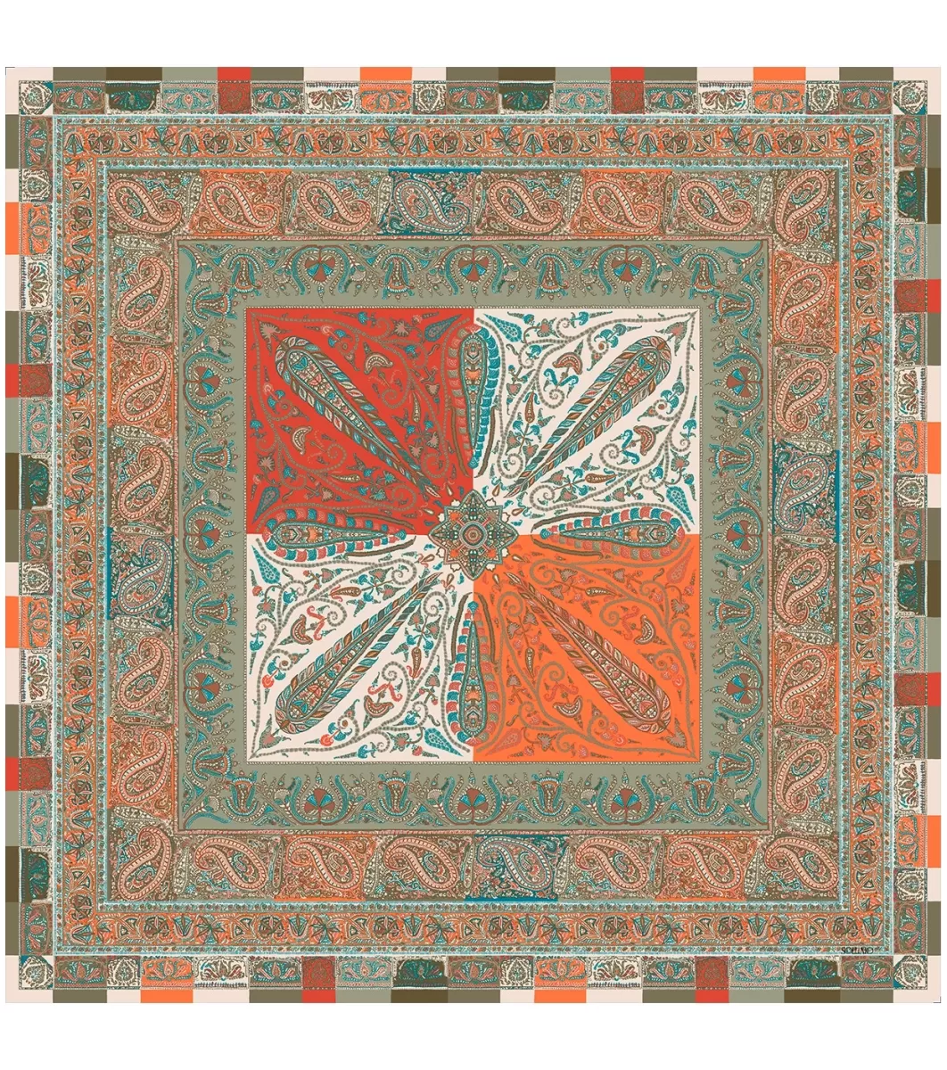 Hot Châle en laine et soie RADJAH 135 x 135 cm Femme Châle | Toute La Collection