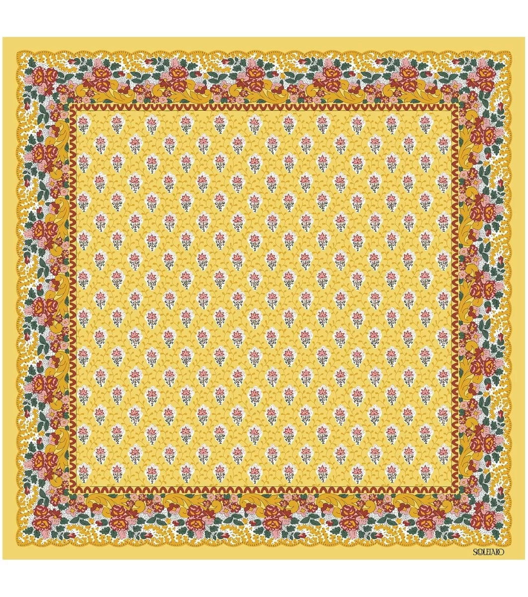 Online Mouchoir coton FLEUR DES CHAMPS 45 x 45 cm Femme Carré Coton | Toute La Collection