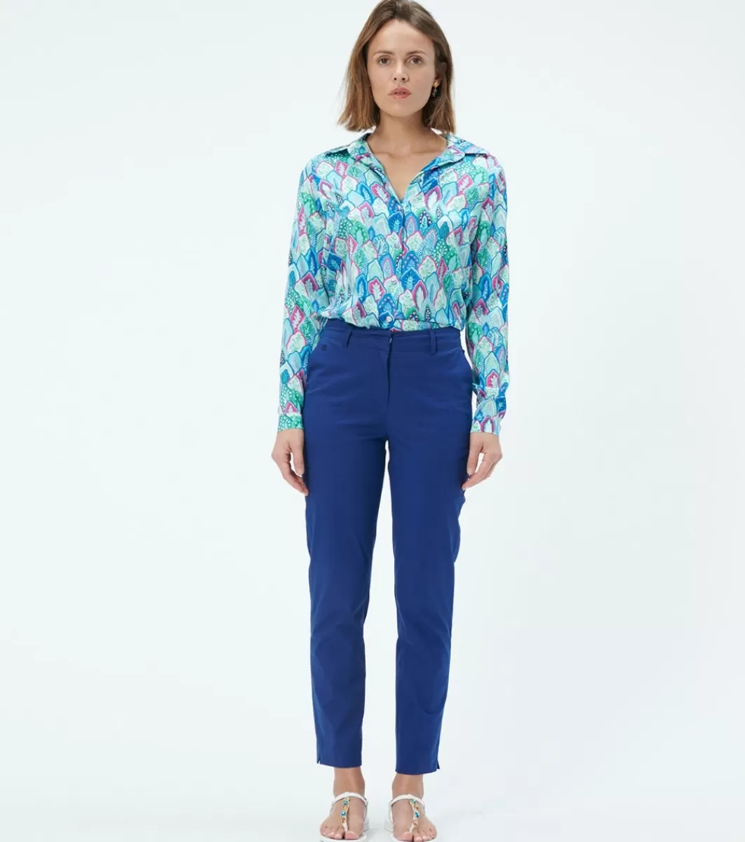 New Pantalon BEA Bleu marine Femme Pantalons