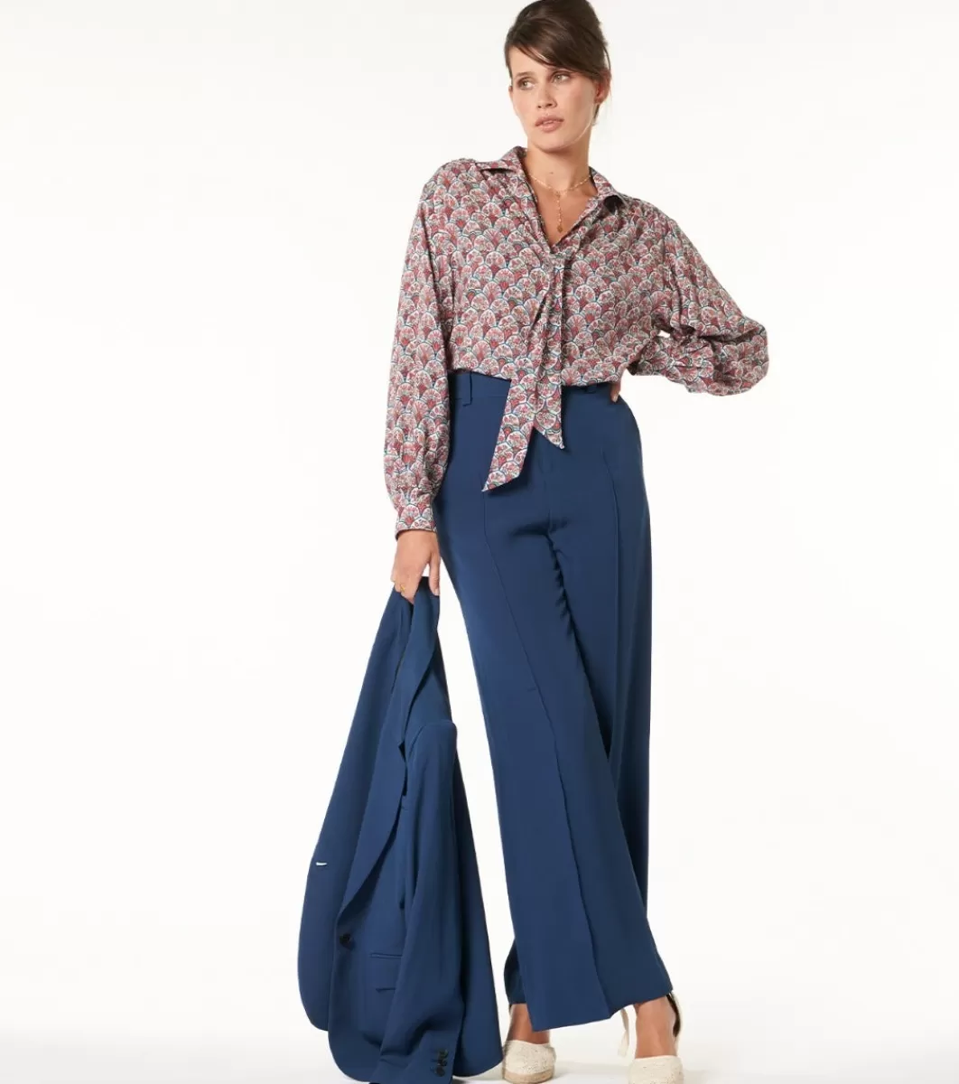 Best Pantalon PRISCA bleu pétrole Femme Pantalons