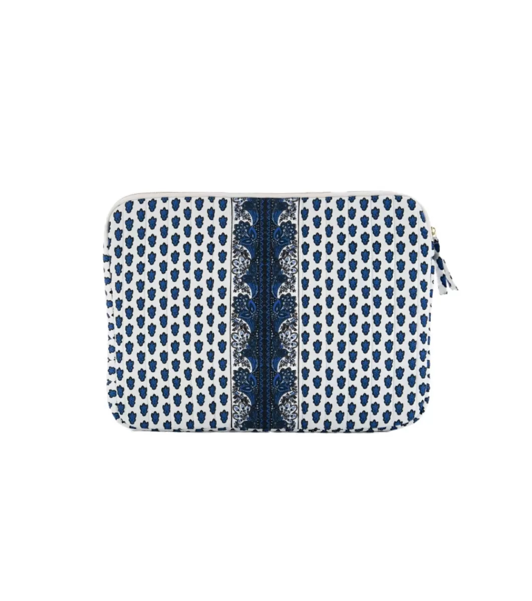 Flash Sale Pochette AÏPADOU La Mouche bleu fond blanc Ligne De Voyage