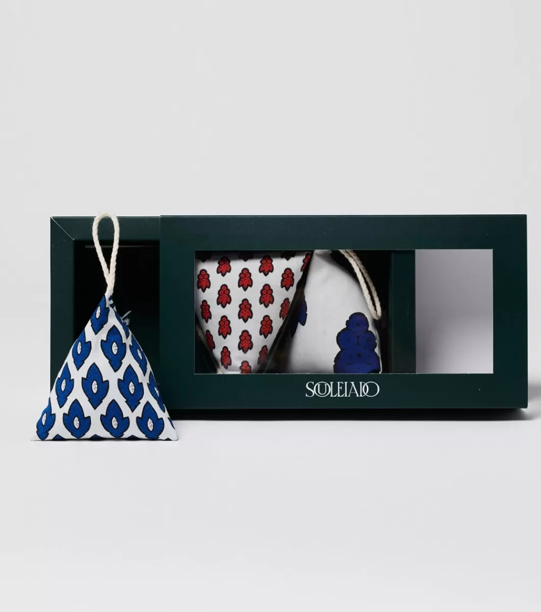 Shop Trio de Berlingots LAVANDIERA Gamme blanc-bleu-rouge Décoration